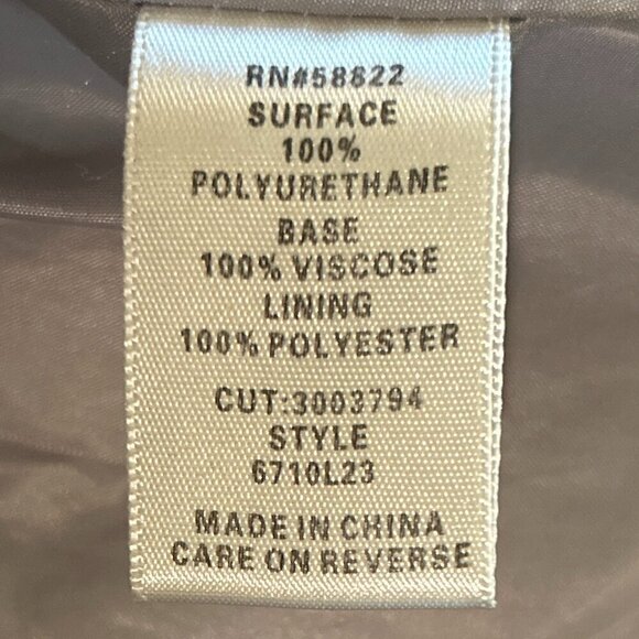 Max Studio SZ M Distressed Gray Faux Leather Moto Jacket wardrobe staple edgy - Picture 8 of 10